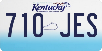 KY license plate 710JES