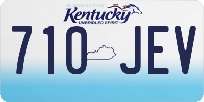 KY license plate 710JEV