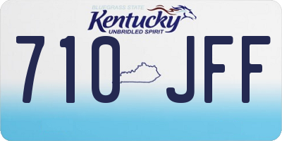 KY license plate 710JFF