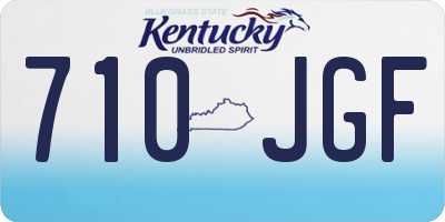 KY license plate 710JGF