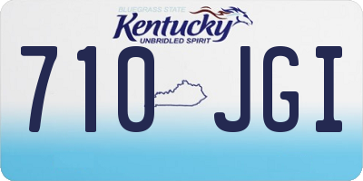 KY license plate 710JGI