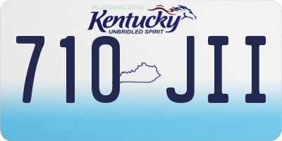 KY license plate 710JII