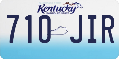 KY license plate 710JIR