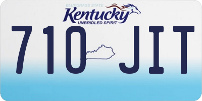 KY license plate 710JIT