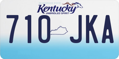 KY license plate 710JKA