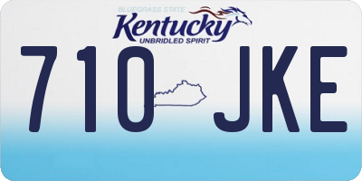 KY license plate 710JKE