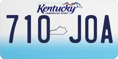 KY license plate 710JOA