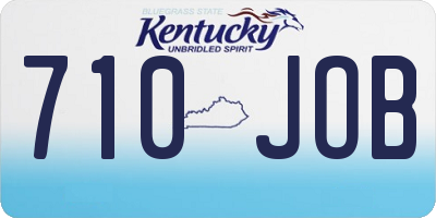 KY license plate 710JOB