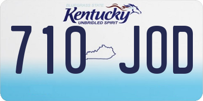 KY license plate 710JOD
