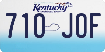 KY license plate 710JOF
