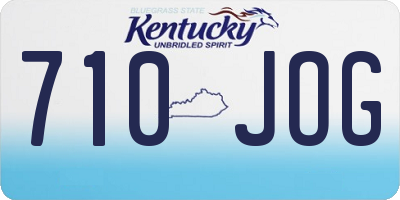 KY license plate 710JOG