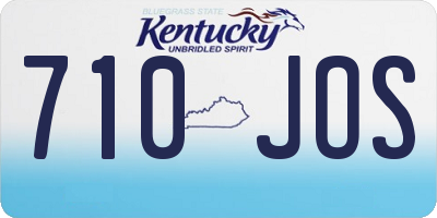 KY license plate 710JOS