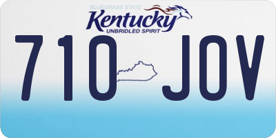 KY license plate 710JOV