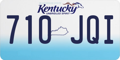 KY license plate 710JQI