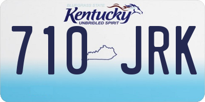 KY license plate 710JRK