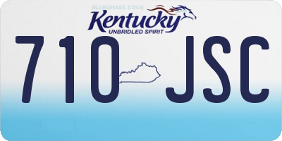 KY license plate 710JSC