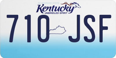 KY license plate 710JSF