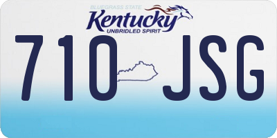 KY license plate 710JSG