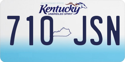 KY license plate 710JSN