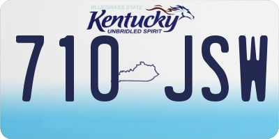 KY license plate 710JSW