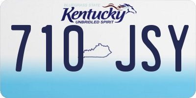 KY license plate 710JSY
