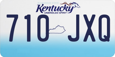 KY license plate 710JXQ