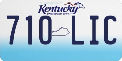 KY license plate 710LIC
