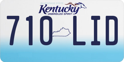 KY license plate 710LID