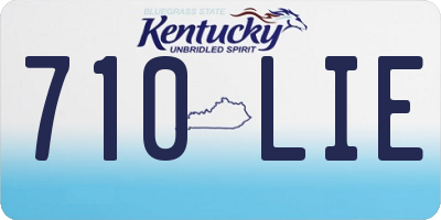 KY license plate 710LIE