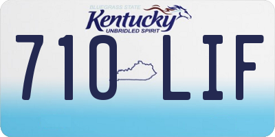 KY license plate 710LIF