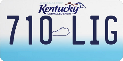 KY license plate 710LIG