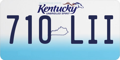KY license plate 710LII