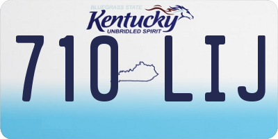 KY license plate 710LIJ