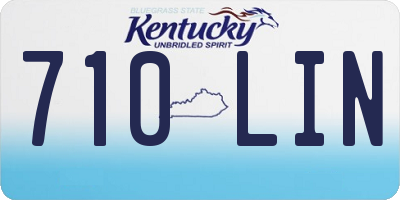 KY license plate 710LIN
