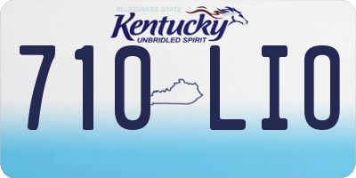 KY license plate 710LIO