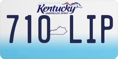 KY license plate 710LIP