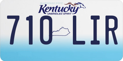 KY license plate 710LIR