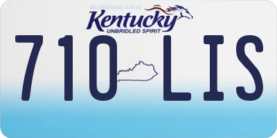 KY license plate 710LIS