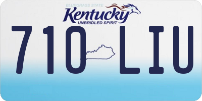 KY license plate 710LIU