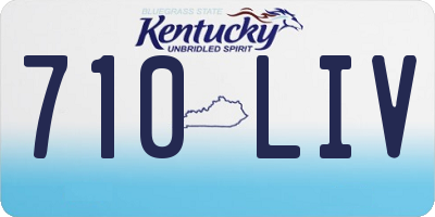 KY license plate 710LIV