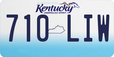 KY license plate 710LIW
