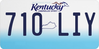 KY license plate 710LIY