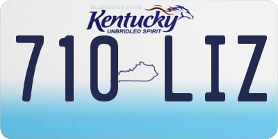 KY license plate 710LIZ