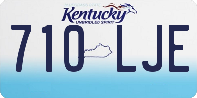 KY license plate 710LJE