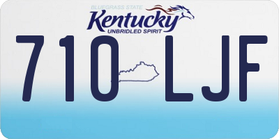 KY license plate 710LJF