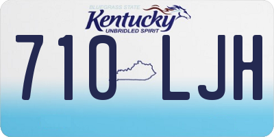 KY license plate 710LJH