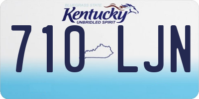 KY license plate 710LJN