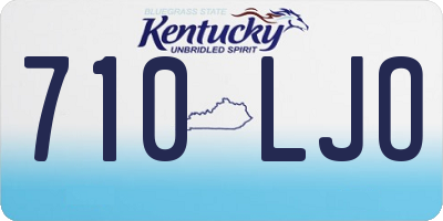 KY license plate 710LJO