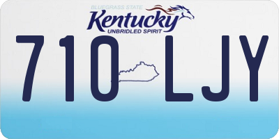 KY license plate 710LJY