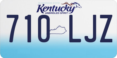 KY license plate 710LJZ